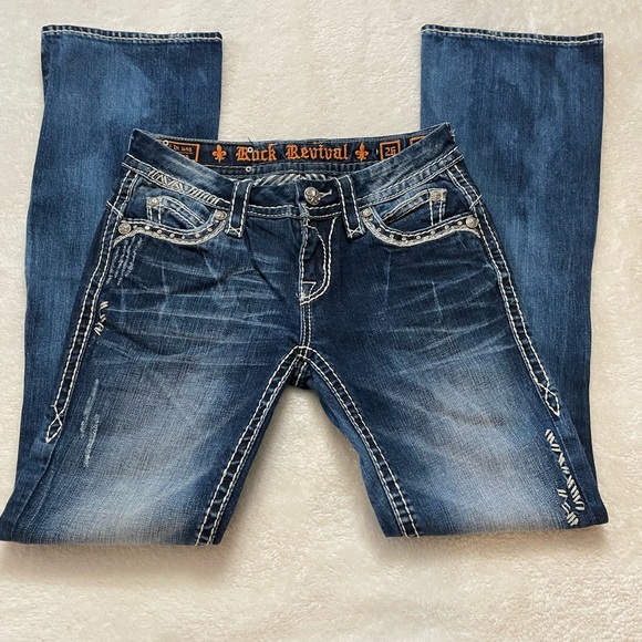 Rock Revival Denim - Rock Revival Women's Blue Jeans Size 26 Gloria Boot